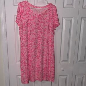 Lilly Pulitzer Pink & Hot Pink Printed Short Sleeve Dress